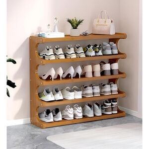 NIB Wayfair Rebrilliant U-Shaped 4 Tier Simple Bamboo Shoe Rack!